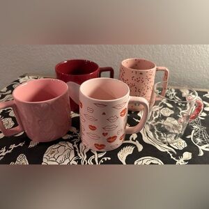 Lot of 5 Starbucks Valentines Mugs 2020-2021